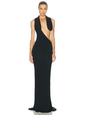 TOM FORD Asymmetric Backless Evening Dress in Black